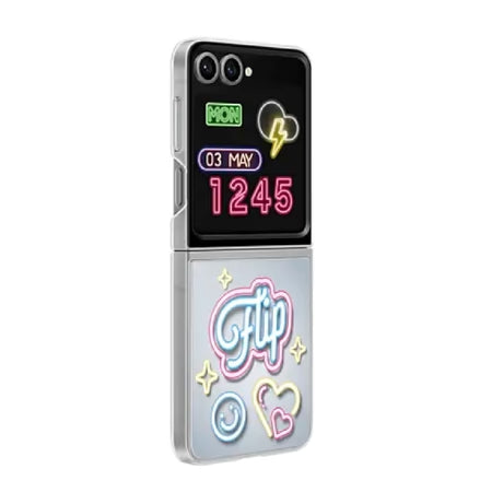 Samsung Galaxy Z Flip6 Flipsuit Case, Neon Card, Grey