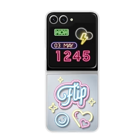 Samsung Galaxy Z Flip6 Flipsuit Case, Neon Card, Grey